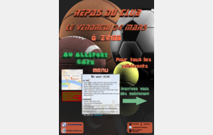 Repas du Club Vendredi 24 Mars