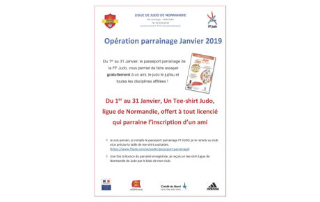 Parrainez un ami pendant tout janvier pour faire un cours de judo