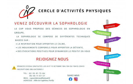 Nouveau cours au CAP : la Sophrologie