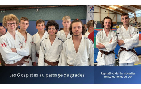 Le CAP compte désormais deux nouvelles ceintures noires