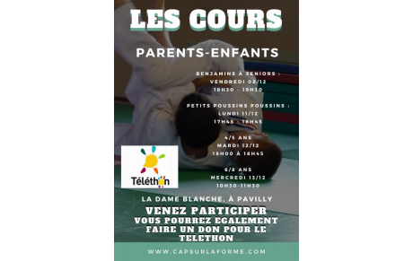 Cours parents enfants dans le cadre du Téléthon